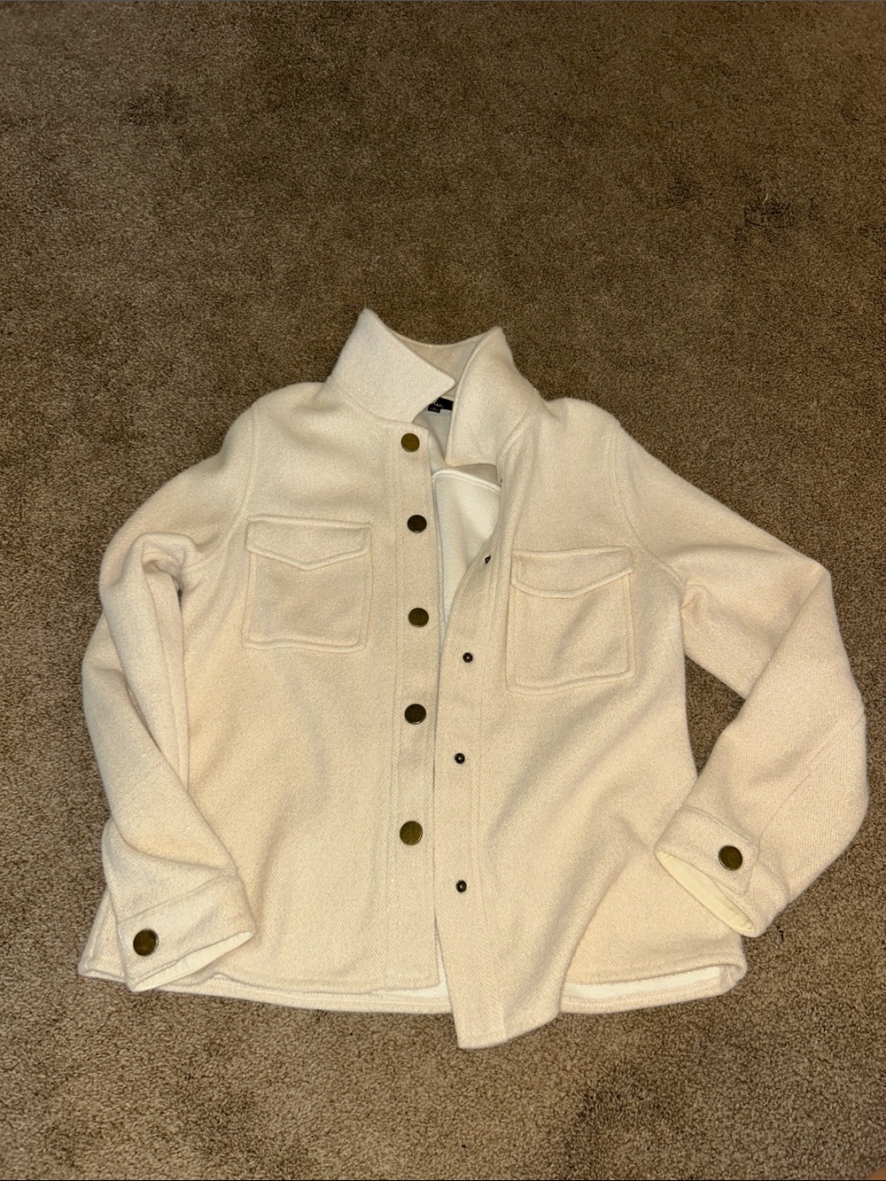 Lulu's Cream Sherpa Button-Up Jacket